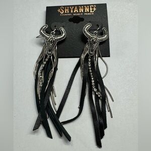 Shyanne Black and Silver Western Earrings